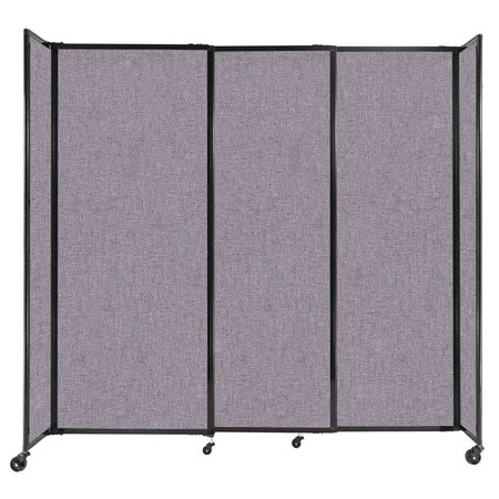 Versare The Bullet Resistant Portable Shield Partition 7'2" x 6'10" Cloud Gray Fabric 1911008